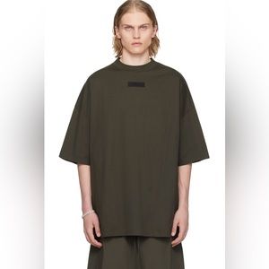 EUC Men’s Size X-large Fear Of God Essentials Crew-neck Cotton Tee In Ink Color